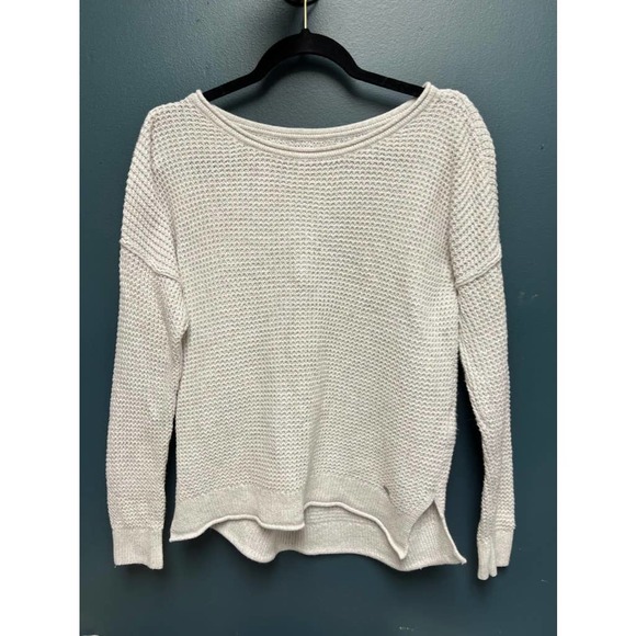 Hollister Light Grey Waffle Knit Cozy Sweater - Picture 1 of 4